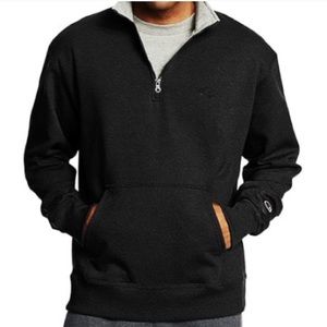 Champions 1/4 zip up black sweatshirt